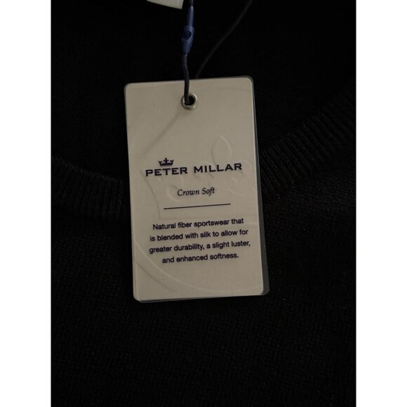 Peter Millar Crown Soft Men’s Merino Wool Silk Black Crewneck Sweater Sz 3XL NWT - Picture 4 of 9